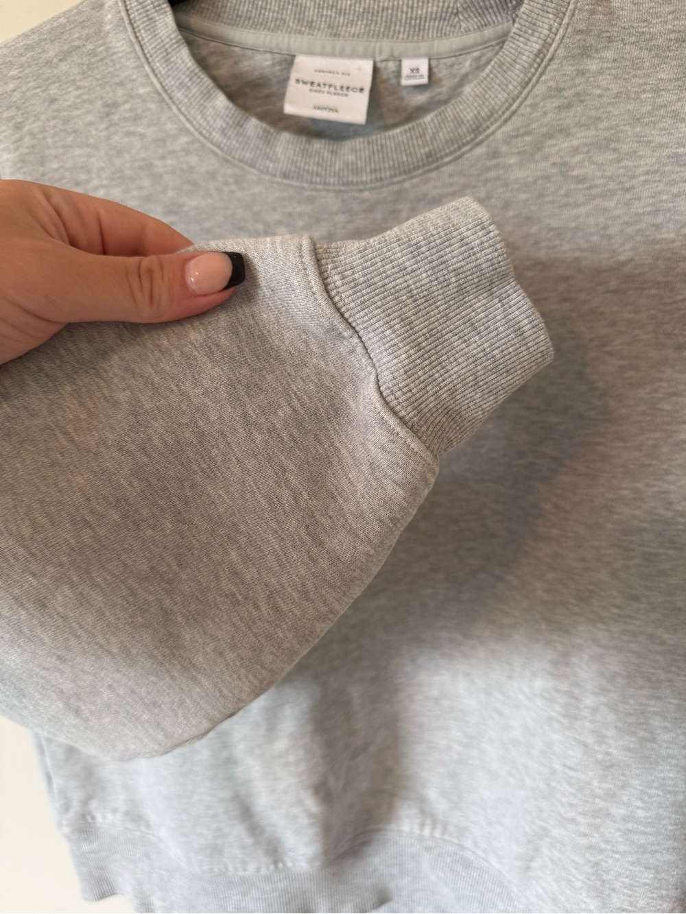 63. | Aritzia | Sweatfleece Cozy Fleece |Grey Crewneck Sweatshirt | XS - Picture 5 of 7